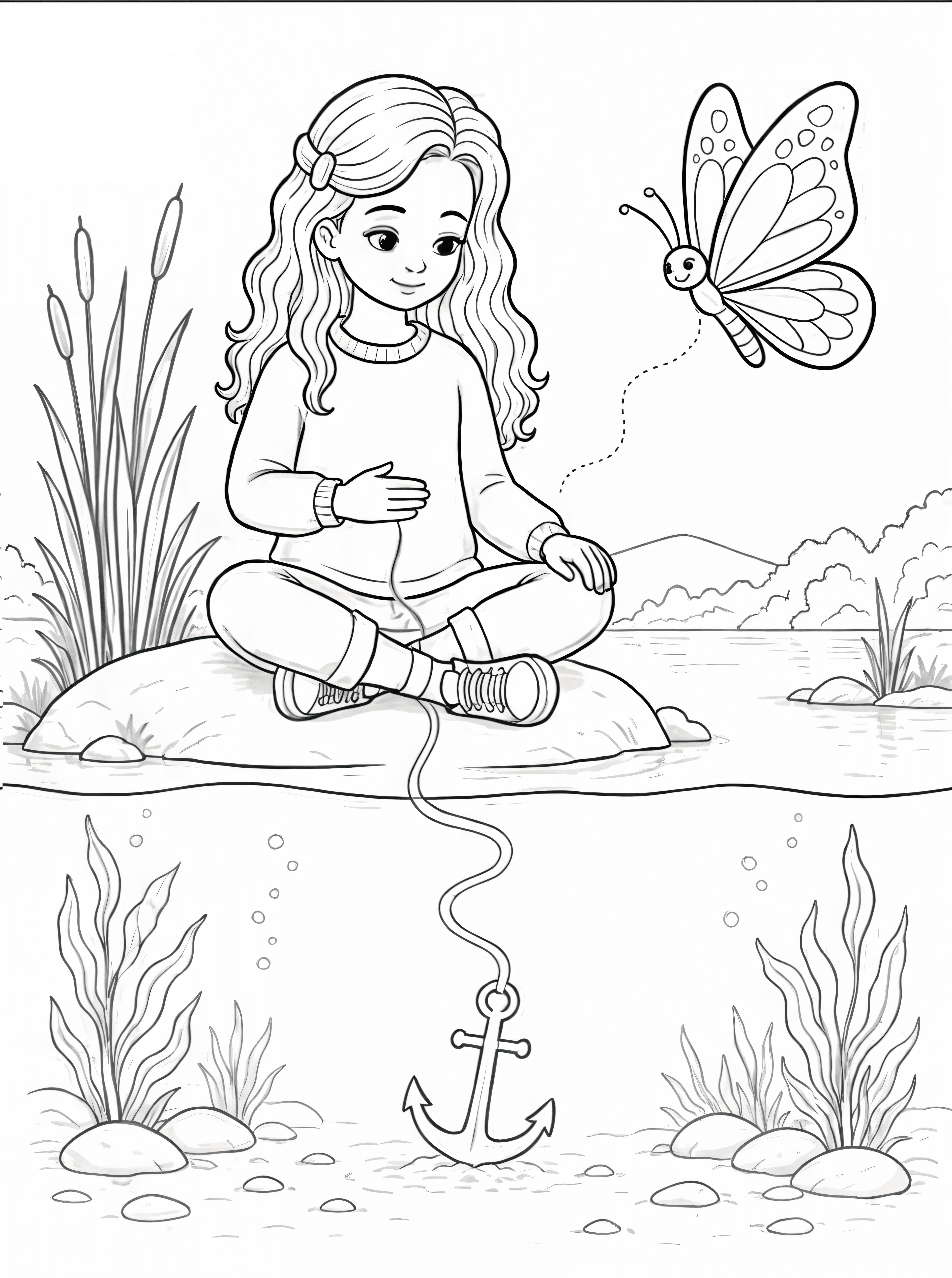 Cuaderno de mindfulness Respira y Brilla para niñas, portada serena