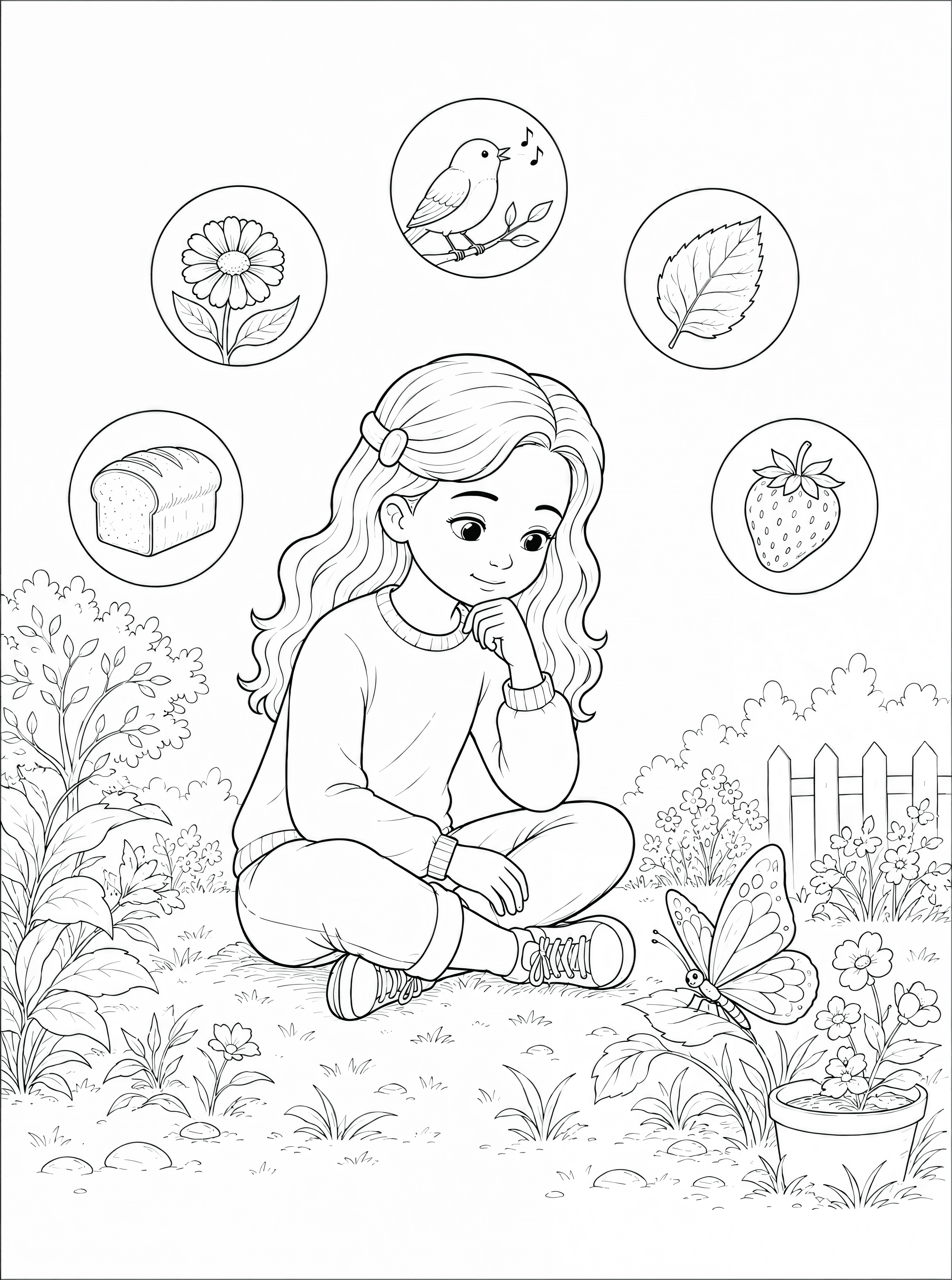 Interior del diario Respira y Brilla: ejercicio de mindfulness y respiración para niñas
